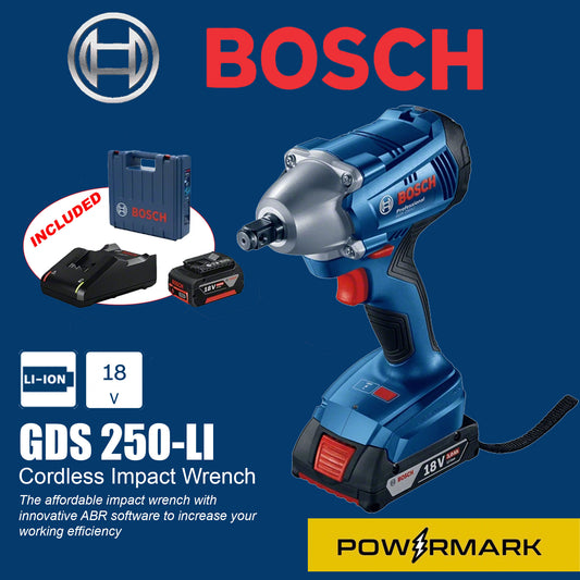 BOSCH GDS 250-Li Cordless Impact Wrench (Set with Batteries and Charger)