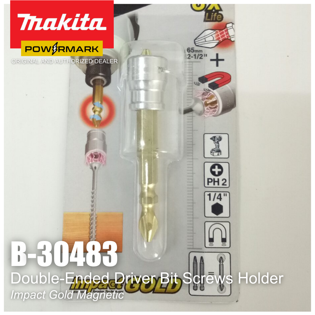 MAKITA B-30483 Impact Gold Magnetic Double-Ended Driver Bit Screws Holder