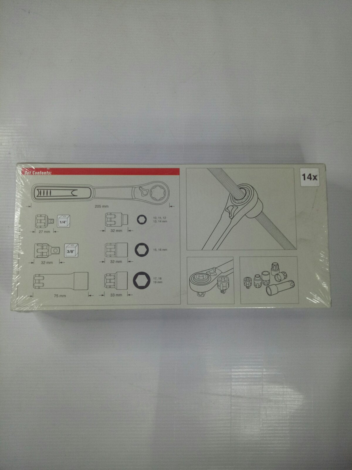 MAKITA B-65595 Pass-Thru Socket Set 14 pcs.