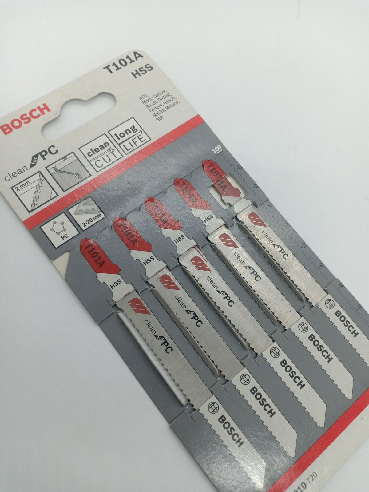 BOSCH 2608631010 T101A HSS Jigsaw Blade Set Clean for PC