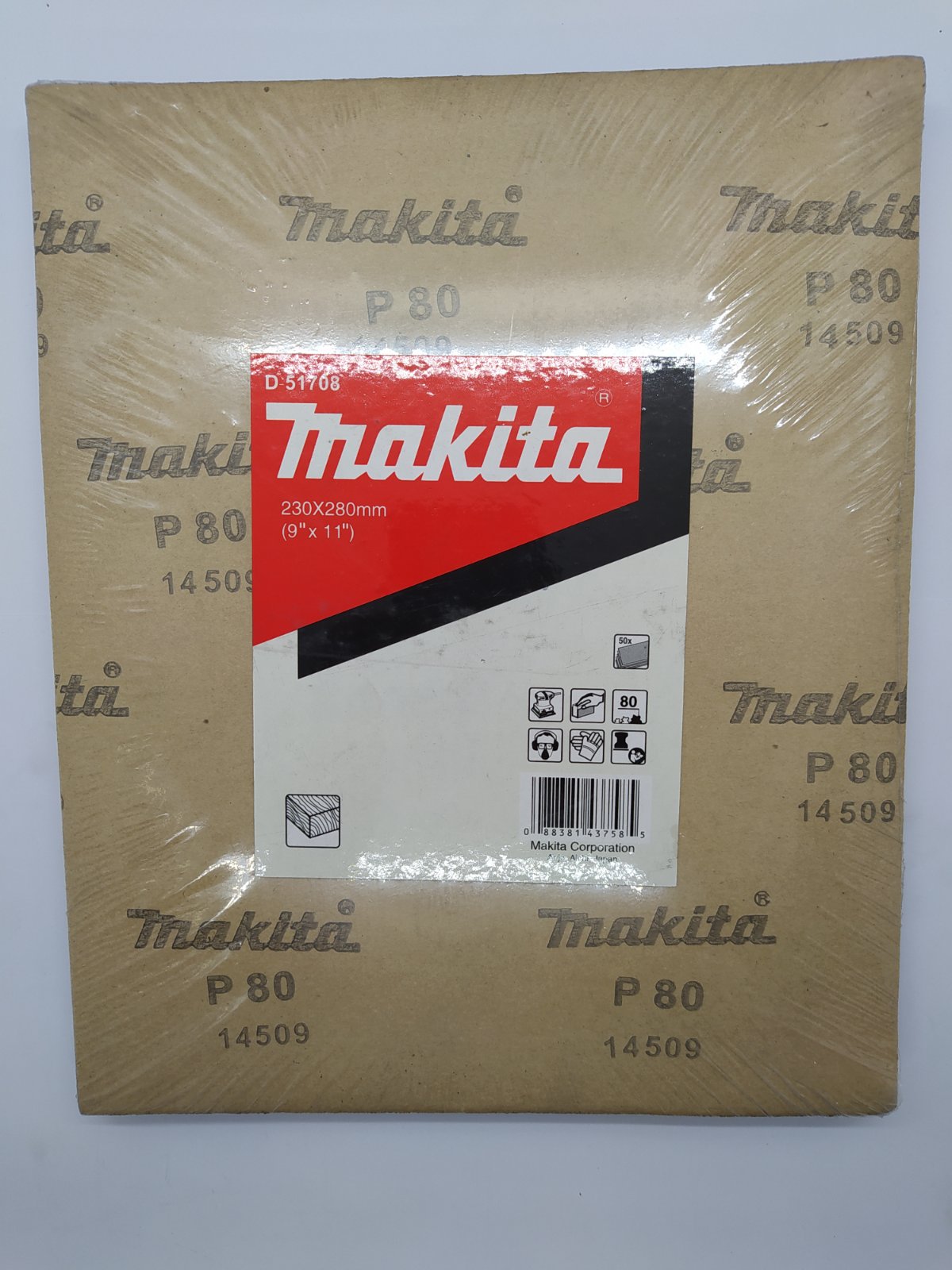 MAKITA D-51708 P80 Abrasive Paper 9″ x 11″ (50pcs.)