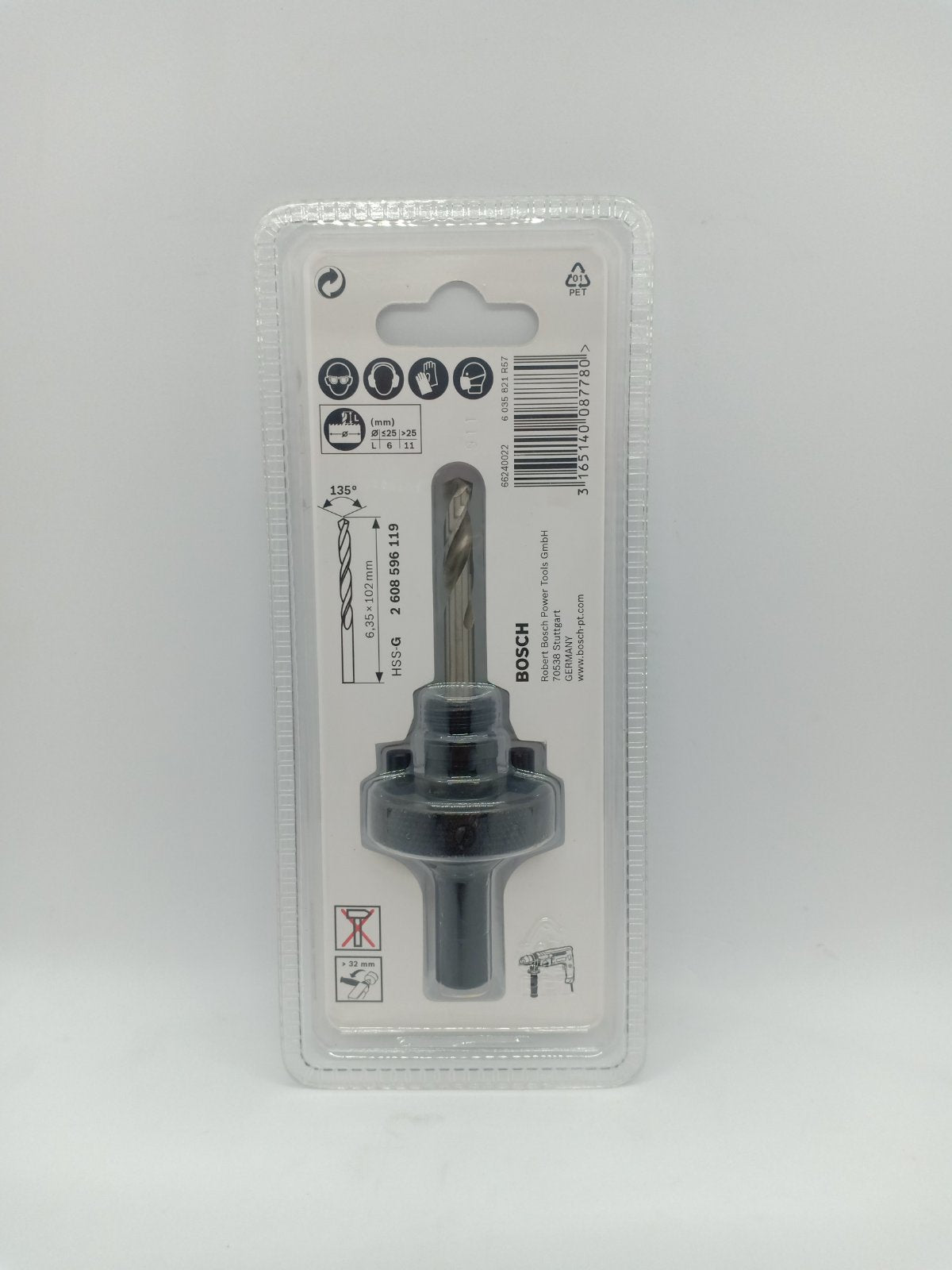BOSCH 2609390034 HSS-G Hexagon Socket Adapter 32 - 210 mm x 1 1/4- 8 9/32"