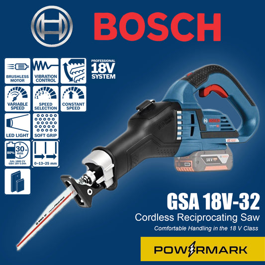 BOSCH GSA 18V-32 Cordless Sabre Saw / Reciprocating Saw (Bare Tool)