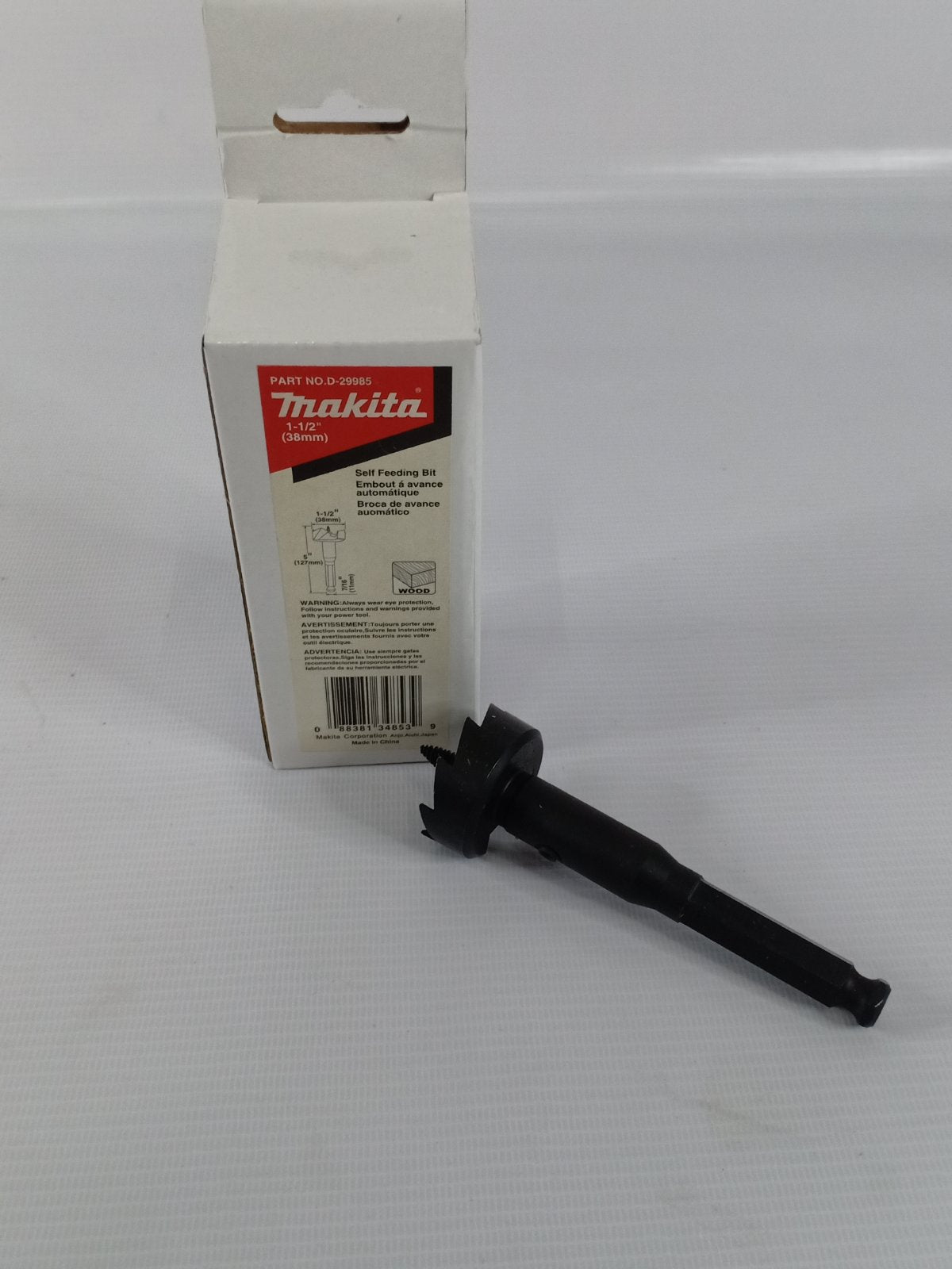 MAKITA D-29985 – 1-1/2″ (38mm) Self-feeding Bit w/ 7/16″ Hex Shank