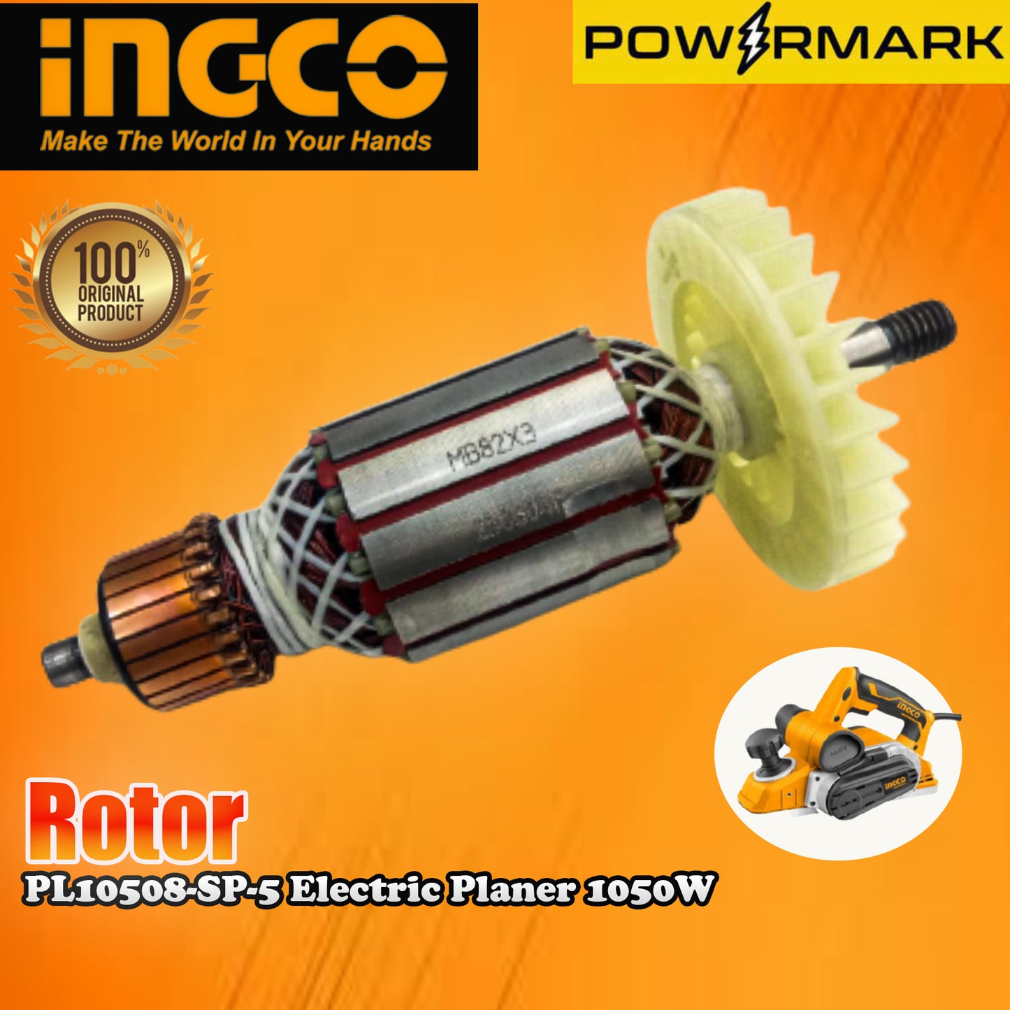 INGCO Rotor PL10508-SP-5 Electric Planer 1050W