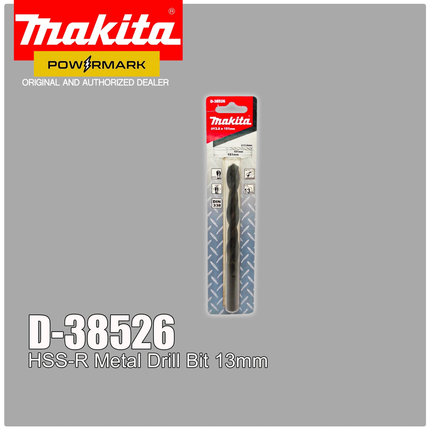 MAKITA D-38526 HSS-R Metal Drill Bit 13mm
