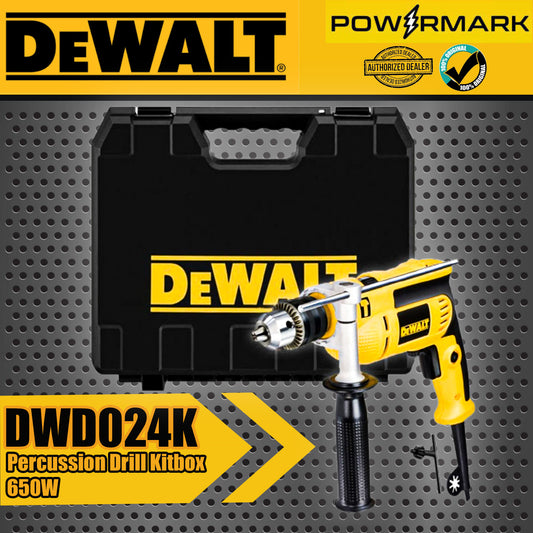 DeWalt DWD024K Percussion Drill Kitbox 650W