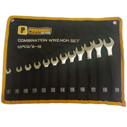 POWERHOUSE Combination Wrench Set (12pcs 8-19)
