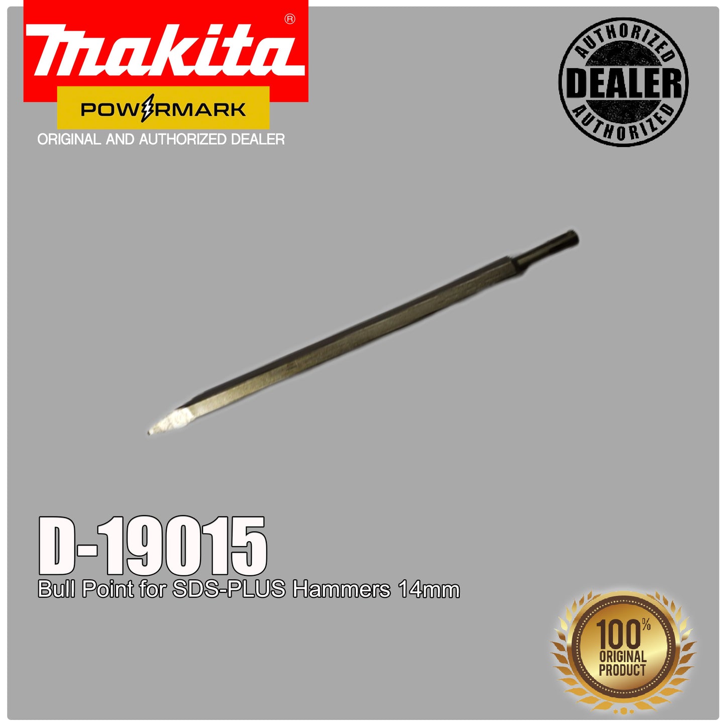 MAKITA D-19015 Bull Point for SDS-PLUS Hammers 14mm