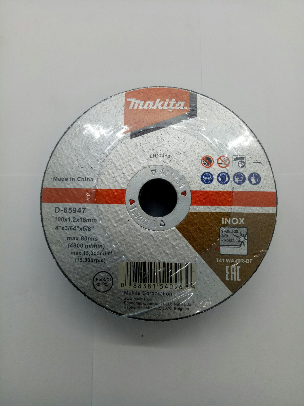 MAKITA D-65947 Cut-Off Wheel 4" 25pcs