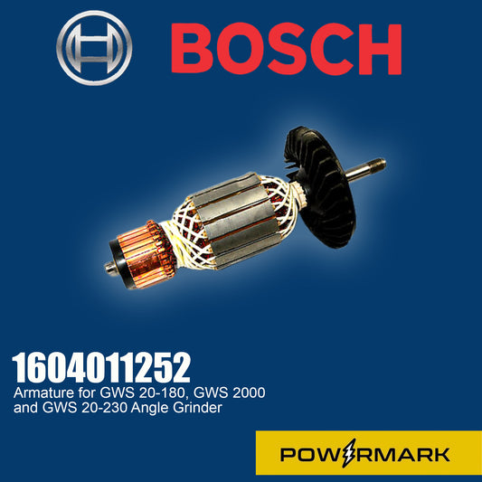 BOSCH 1604011252 Armature for GWS 20-180, GWS 2000 and GWS 20-230 Angle Grinder