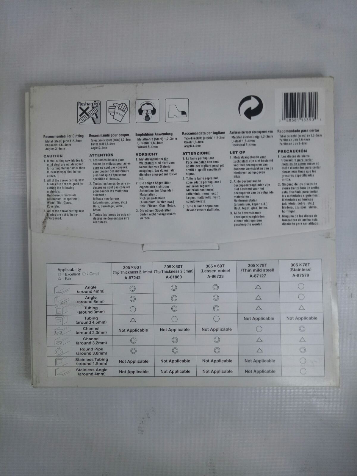 MAKITA A-87127 TCT Saw Blade 12" 78T