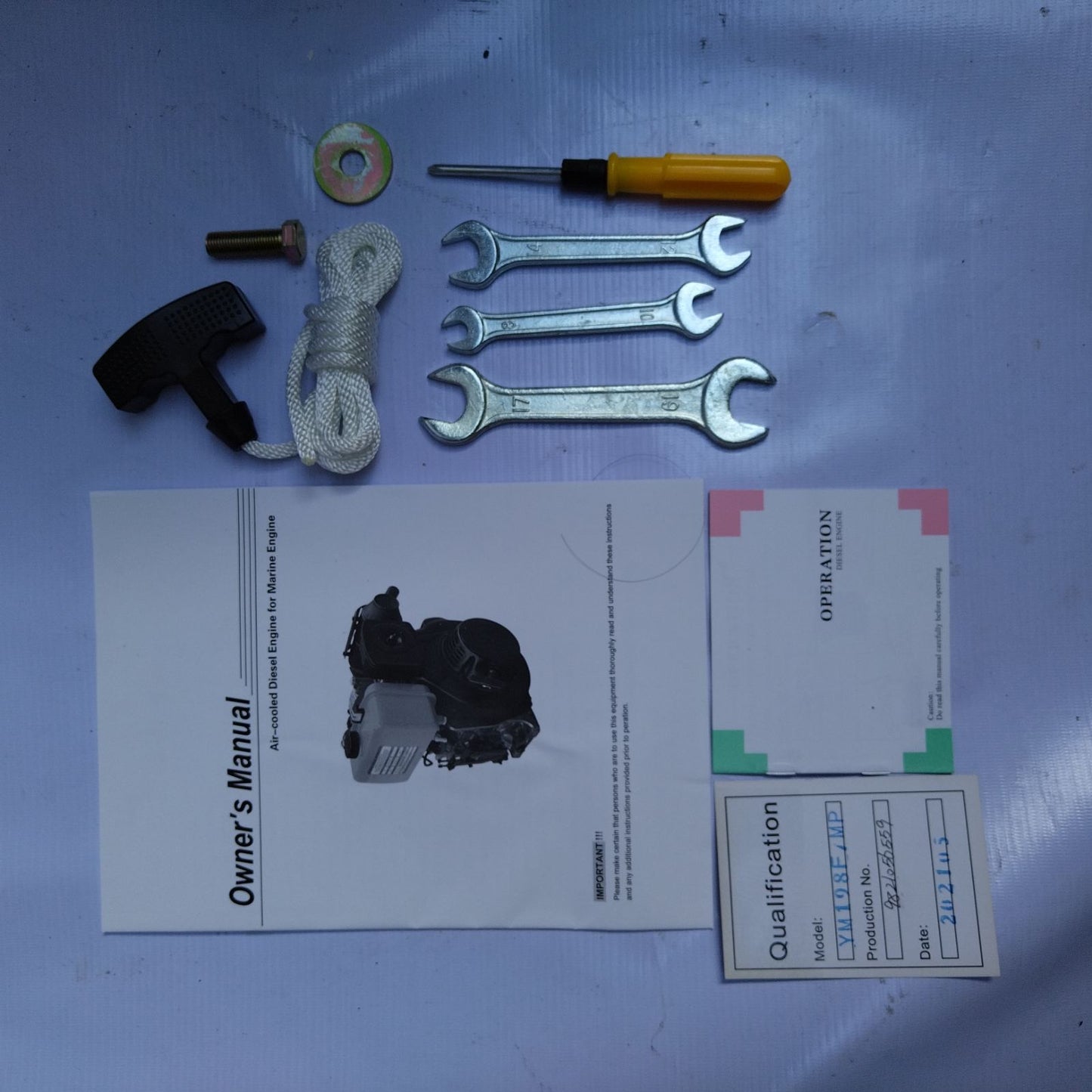 YAMMA YM198F-MP Air Cooled Diesel Engine 20HP (Marine Pulley)