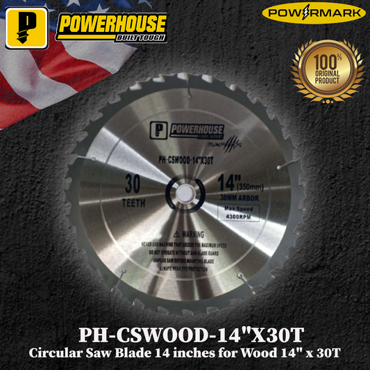 POWERHOUSE PH-CSWOOD-14"X30T Circular Saw Blade 14 inches for Wood 14" x 30T