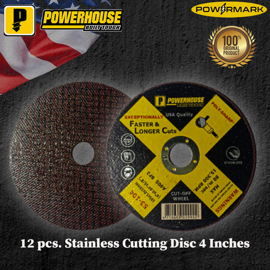 POWERHOUSE 12 pcs. Stainless Cutting Disc 4 Inches