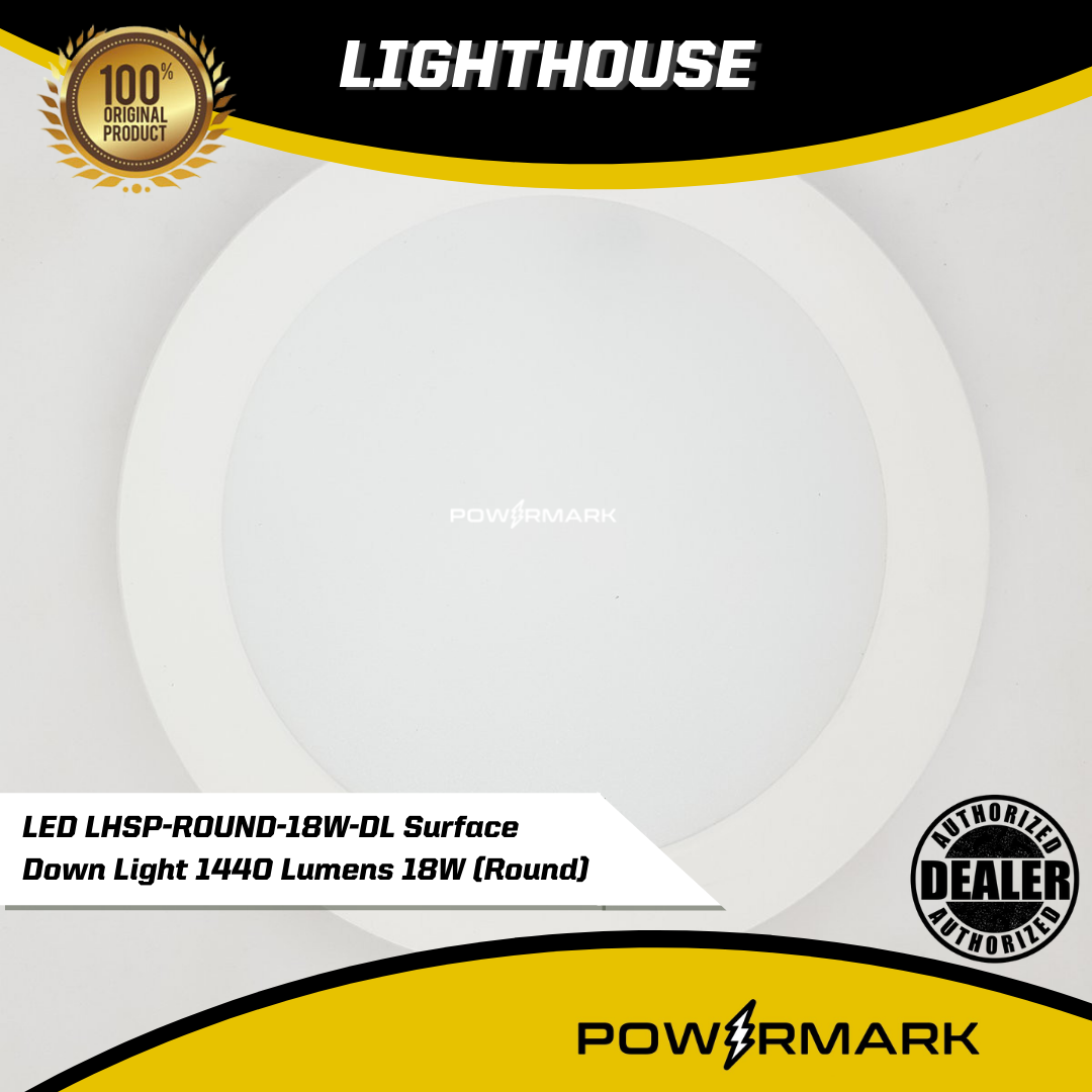 LIGHTHOUSE Led LHSP-ROUND-18W-DL Surface Down Light 1440 Lumens 18W (Round)