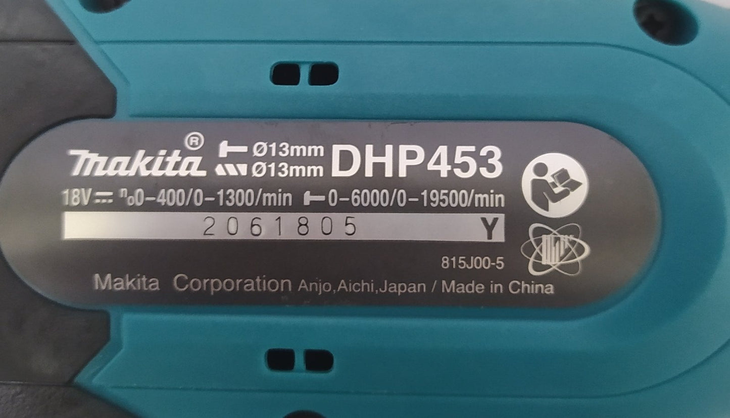 MAKITA DHP453RFX4 Cordless Hammer Driver Drill With Battery and Charger (With Drill Bit Set)18V LXT® Li-Ion 38 N·m (1/2″)