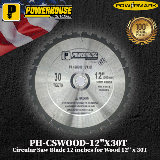 POWERHOUSE PH-CSWOOD-12"X30T Circular Saw Blade 12 inches for Wood 12" x 30T