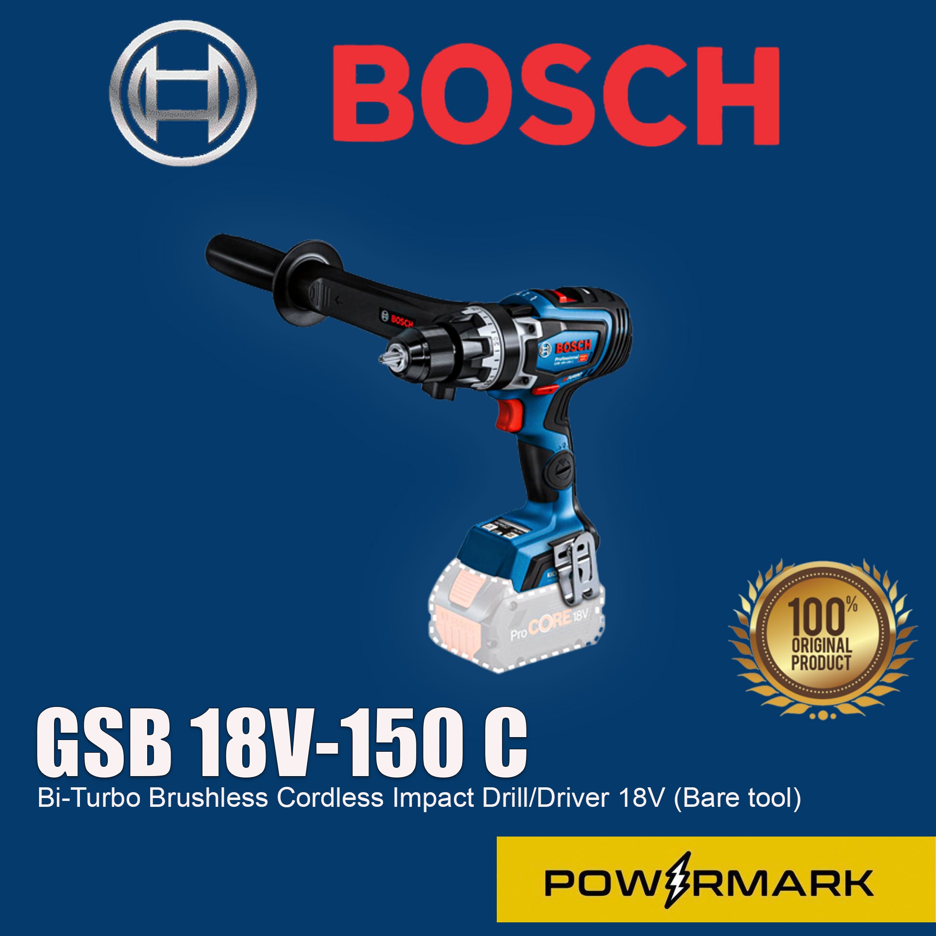 BOSCH GSB 18V-150 C Bi-Turbo Brushless Cordless Impact Drill