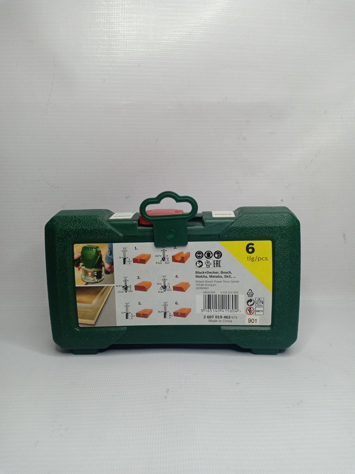 BOSCH 2607019462 Router Bit Set 1/4" 6 pcs.