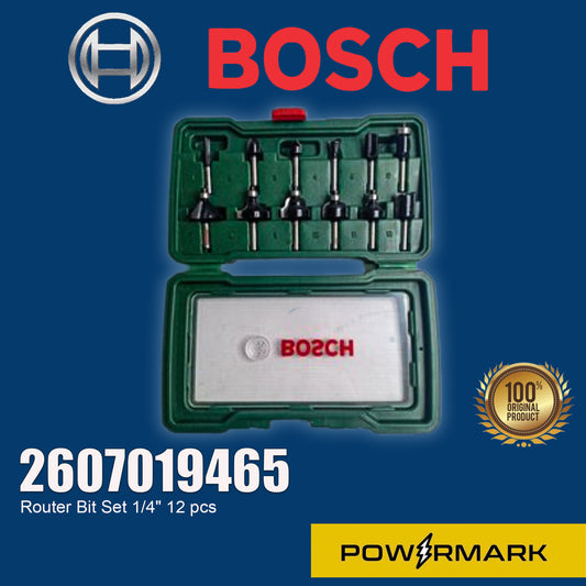 BOSCH 2607019465 Router Bit Set 1/4" 12 pcs.