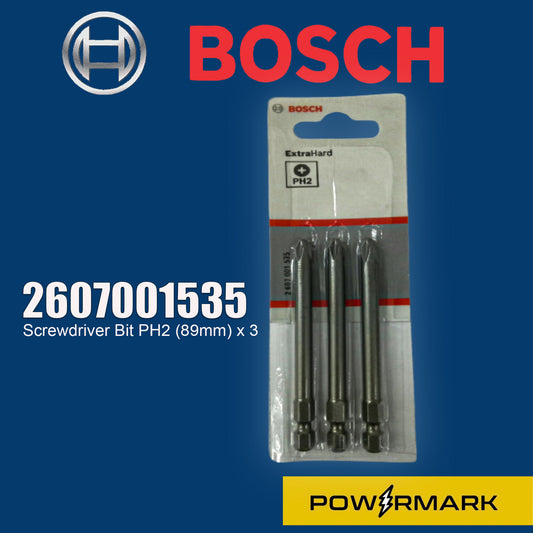 BOSCH 2607001535 Screwdriver Bit PH2 (89mm) x 3