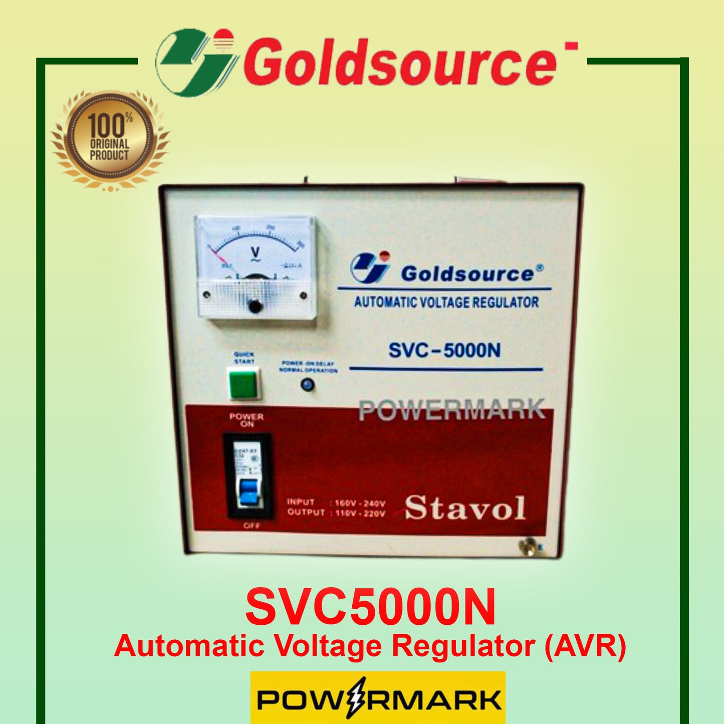 Goldsource SVC5000N Automatic Voltage Regulator (AVR)
