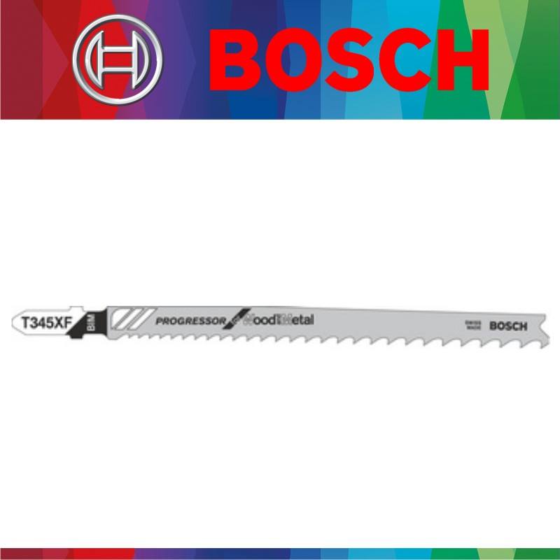 BOSCH T 345 XF 3 pcs. Jigsaw Blades for Wood and Metal