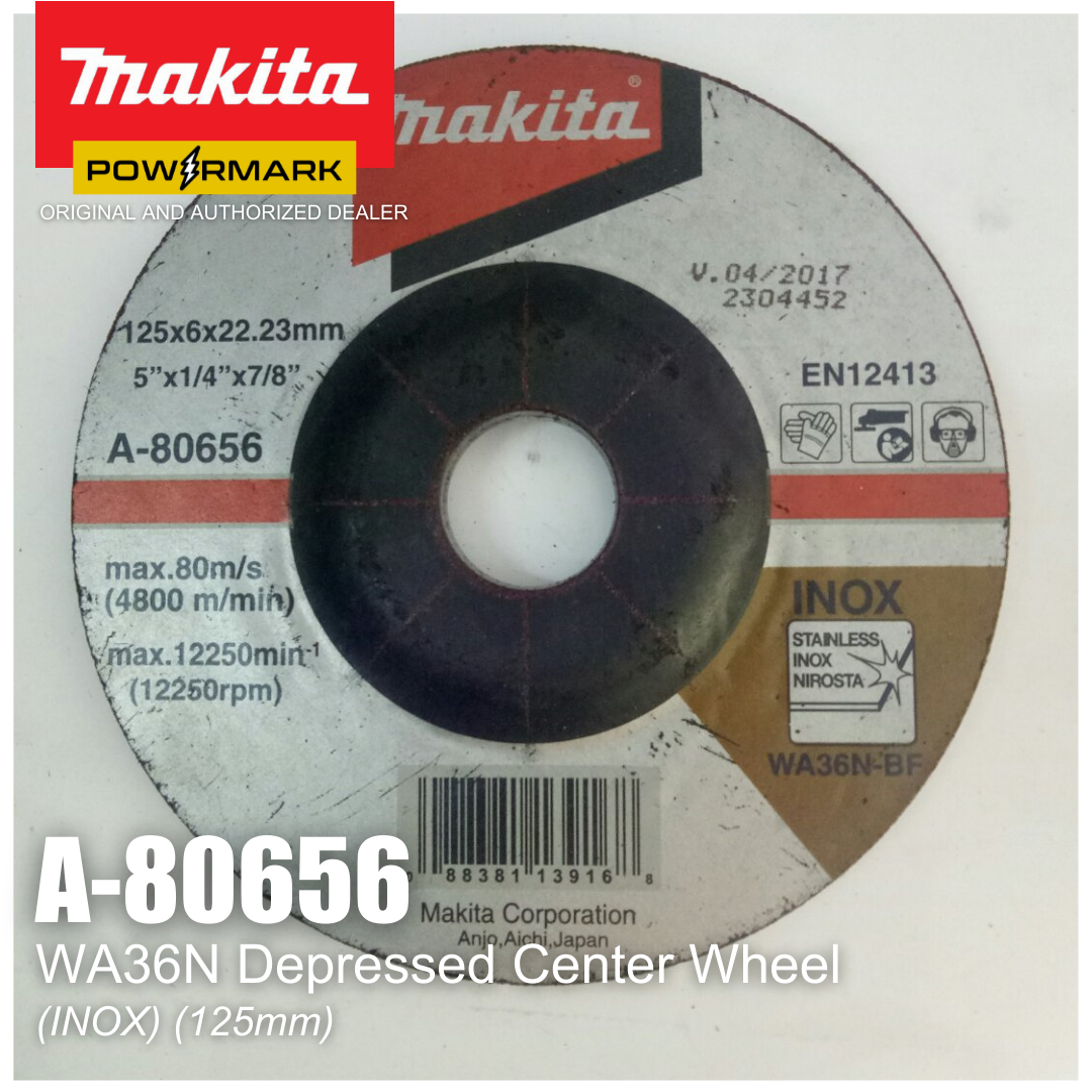 MAKITA A-80656 – (125mm) Depressed Center Wheel(5") Grinding Disc for Stainless