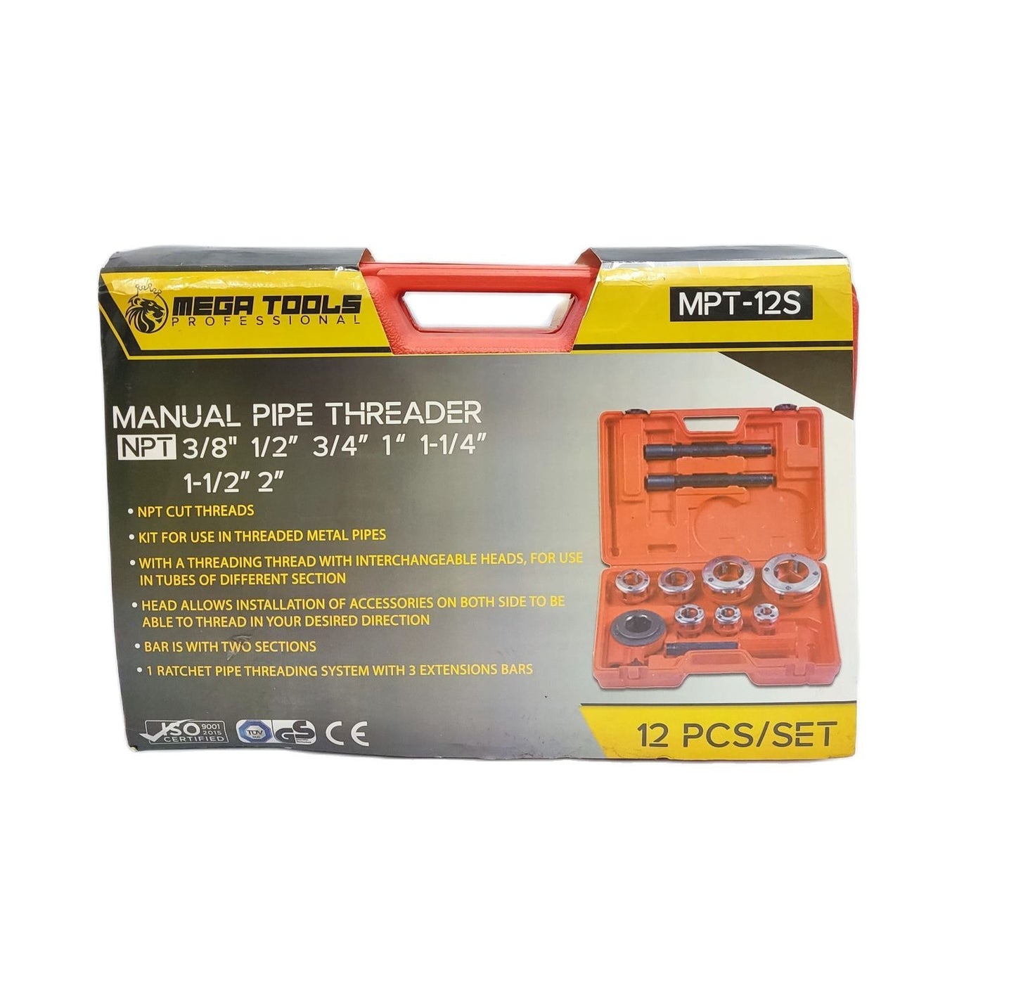 MEGATOOLS MPT-12S Manual Pipe Threader (12pcs/Set)