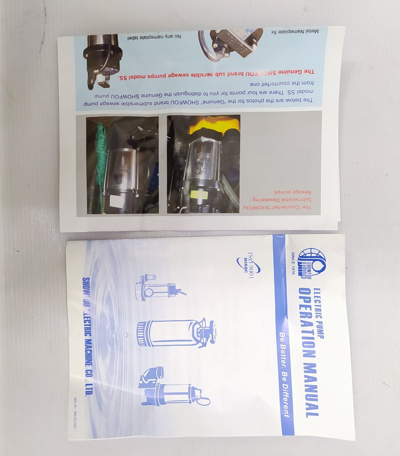 SHOWFOU SS-0512N Sewage Submersible Pump 0.5 HP (Made in Taiwan)