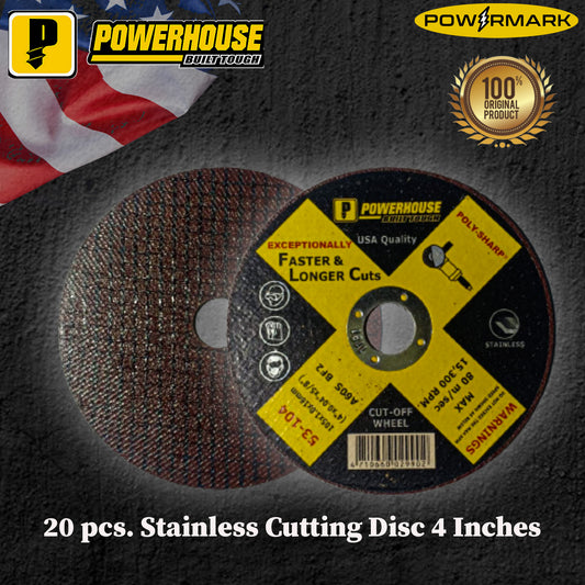 POWERHOUSE 20 pcs. Stainless Cutting Disc 4 Inches