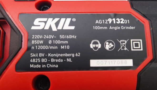 SKIL AG1Z9132AB Angle Grinder 850W