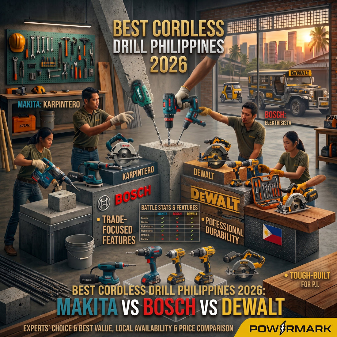 Best Cordless Drill Philippines: Makita vs Bosch vs DeWalt — The Definitive Buyer's Guide