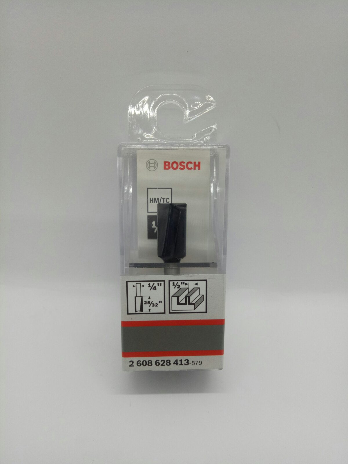 BOSCH 2608628413 Straight Router Bit for Wood 1/4"