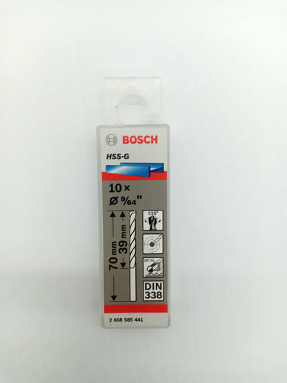 BOSCH 2608585441 HSS-G Drill Bits for Metal 9/64" (10 pcs.)