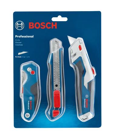 BOSCH 1600A027M4 Professional Retractable Cutter Knife Set