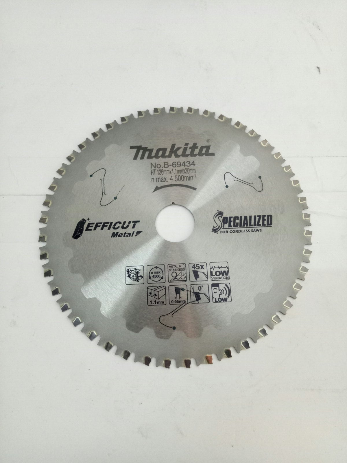 MAKITA B-69434 Efficut Saw Blade for Metal 136mm x 20mm 45T