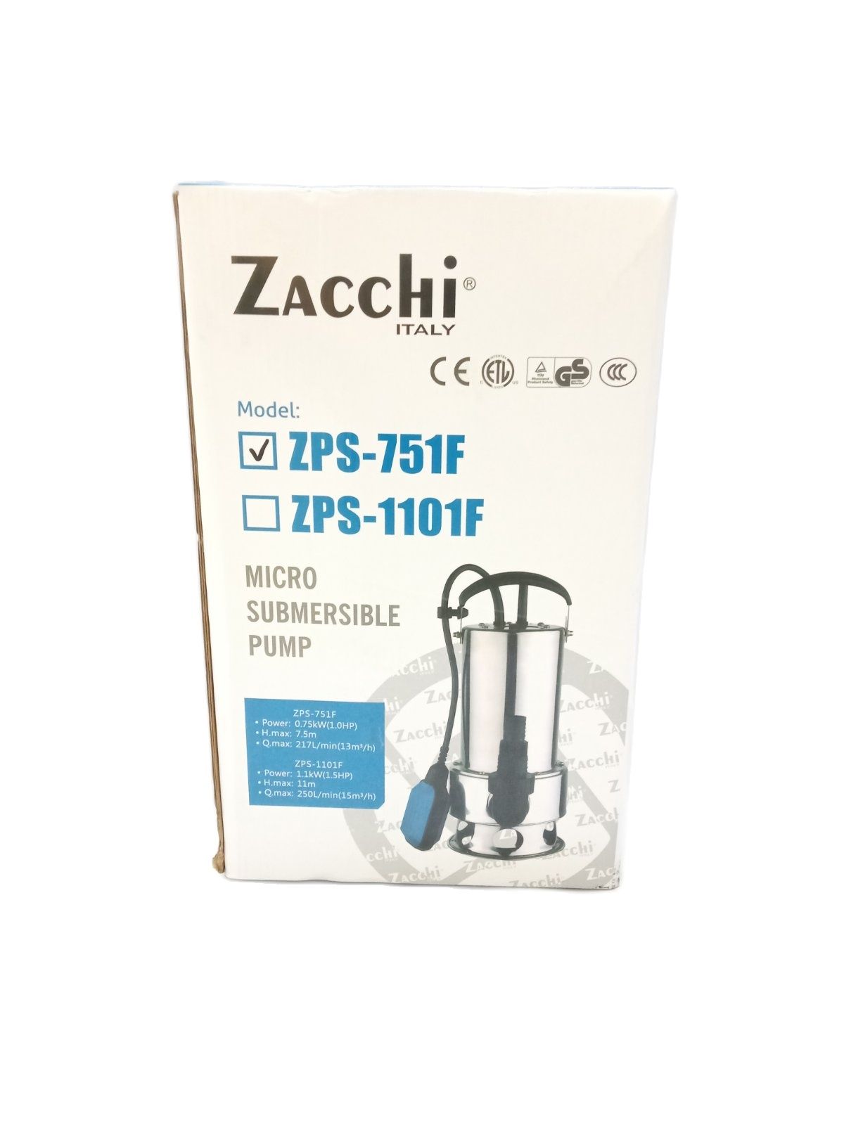 ZACCHI ZPS-751F Submersible Pump for Dirty Water 1 HP