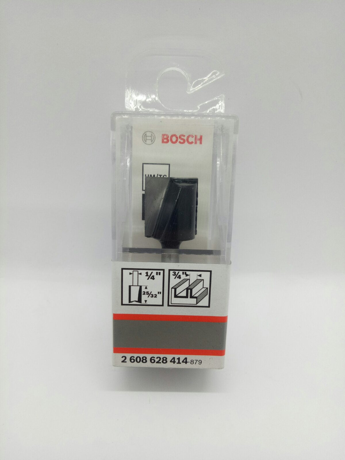 BOSCH 2608628414 Straight Router Bit for Wood 1/4"