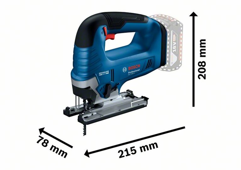 BOSCH GST 185-LI BRUSHLESS Professional Cordless Jig Saw 18V (BARE TOOL)