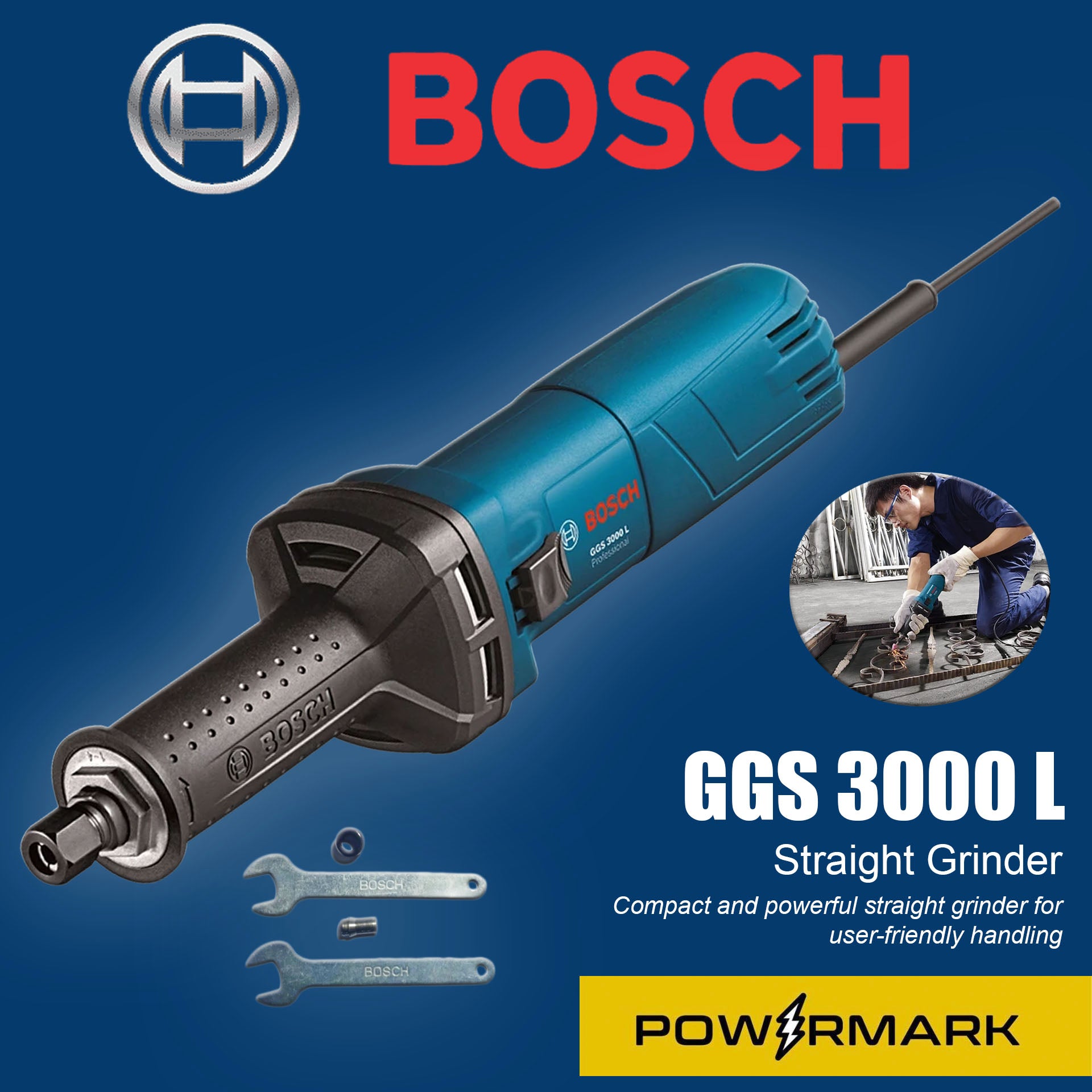 BOSCH GGS 3000 L Straight Grinder – Powermark