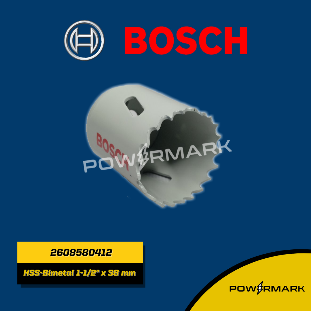 BOSCH 2608580412 HSS-Bimetal Hole Saw 1-1/2" x 38 mm