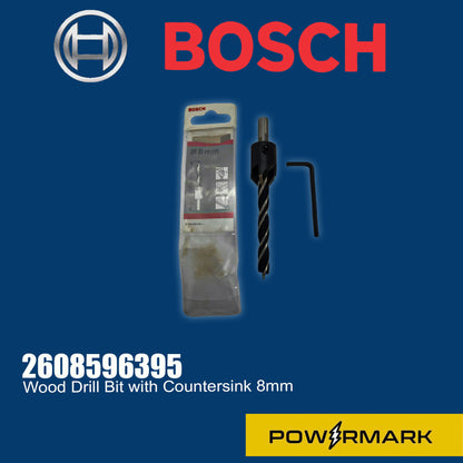 BOSCH 2608596395 Wood Drill Bit with Countersink 8mm