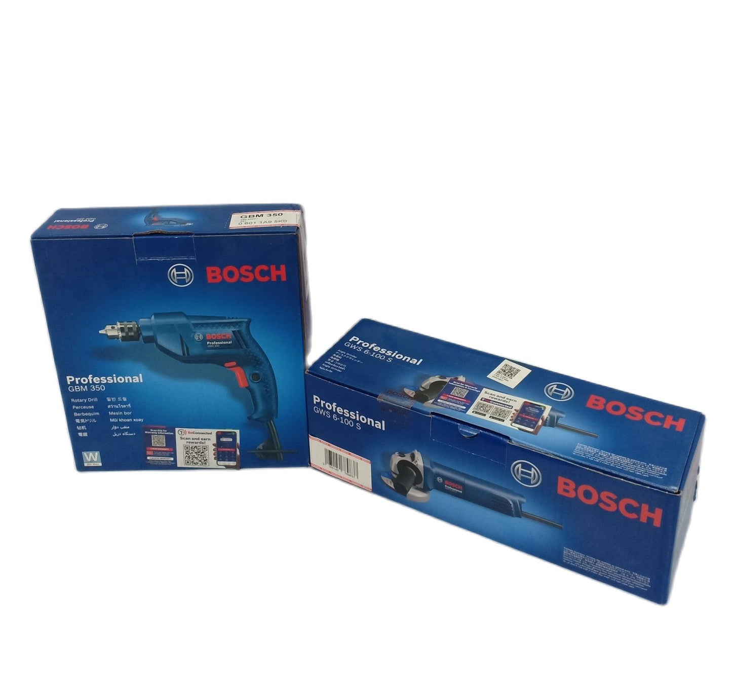 [BUNDLE] BOSCH GBM 350 Electric Drill + BOSCH GWS 9-100 P Professional Angle Grinder