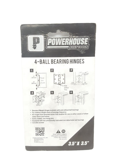 POWERHOUSE 4-Ball Bearing Hinges 3.5" x 3.5