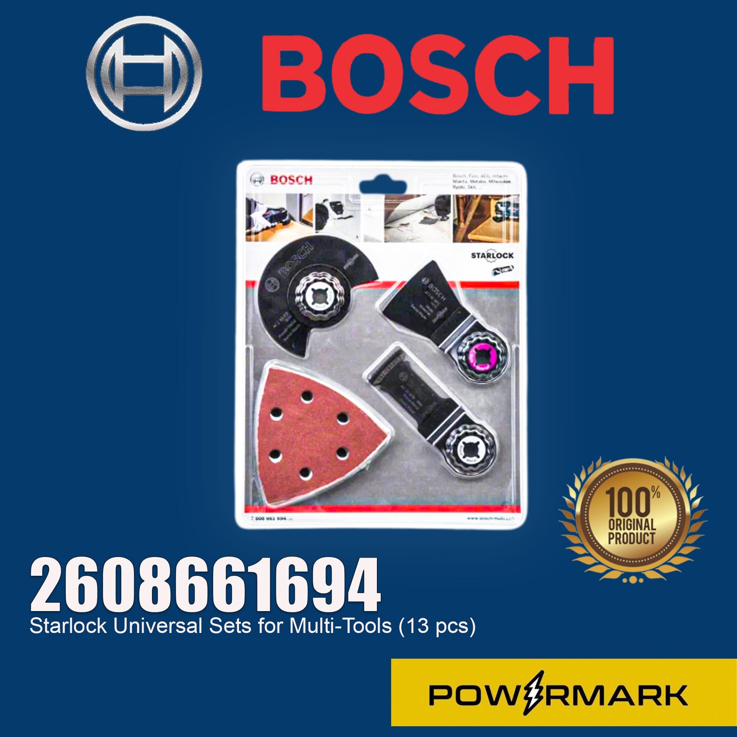 BOSCH 2608661694 Starlock Universal Sets for Multi-Tools (13 pcs)