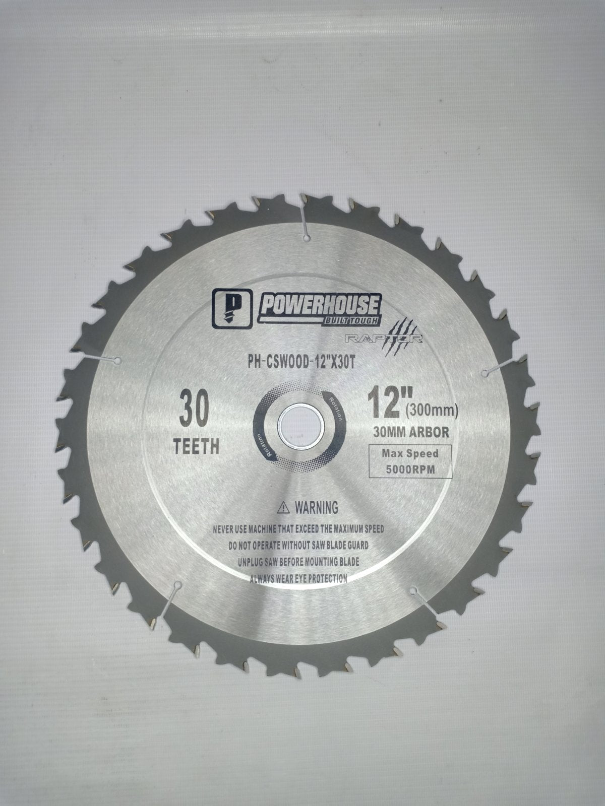 POWERHOUSE PH-CSWOOD-12"X30T Circular Saw Blade 12 inches for Wood 12" x 30T