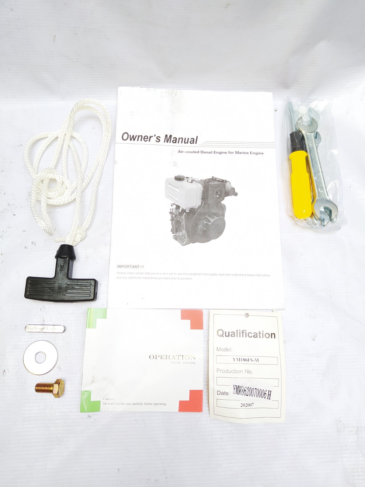 YAMMA YM186F-MP Air Cooled Diesel Engine 10HP (Marine Pulley)