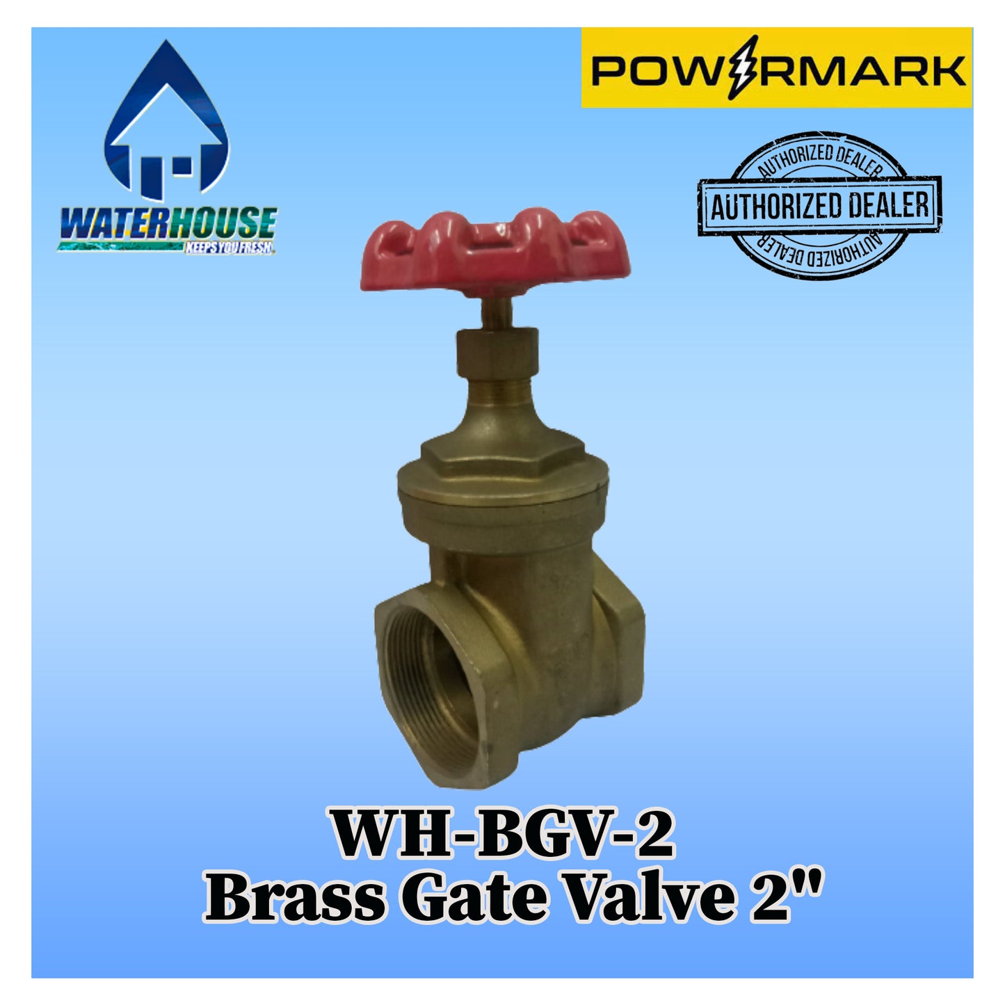 WATERHOUSE WH-BGV-2 Brass Gate Valve 2"